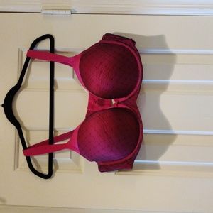 Torrid pink and black lace bra size 44D